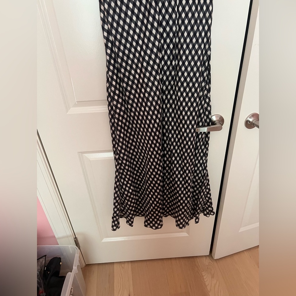 JCREW Collection tie-neck cap-sleeve maxi dress in gingham size 10 - Picture 12 of 14